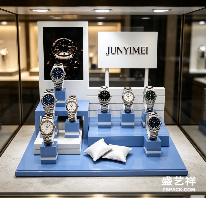 蓝白阶梯腕表展示套装CC12 | Blue-White Tiered Watch Display Set CC12