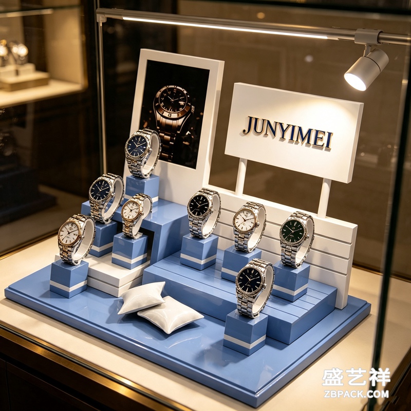 蓝白阶梯腕表展示套装CC12 | Blue-White Tiered Watch Display Set CC12 - 细节图2