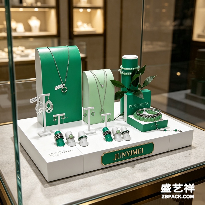 绿白度假风珠宝展示套装CC19 | Green & White Resort Jewelry Display Set CC19 - 细节图2