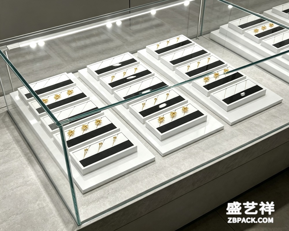 黑白极简胸针展示托盘TP04 | Black & White Minimalist Jewelry Display Tray TP04 - 细节图2