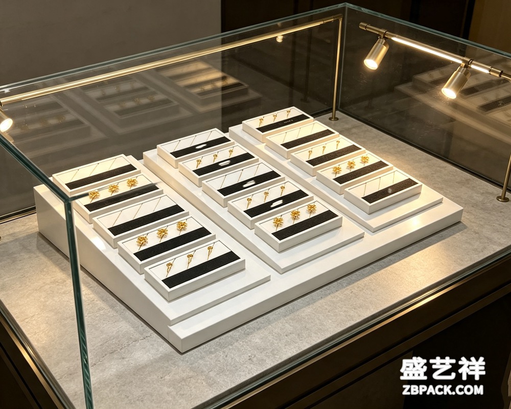 黑白极简胸针展示托盘TP04 | Black & White Minimalist Jewelry Display Tray TP04
